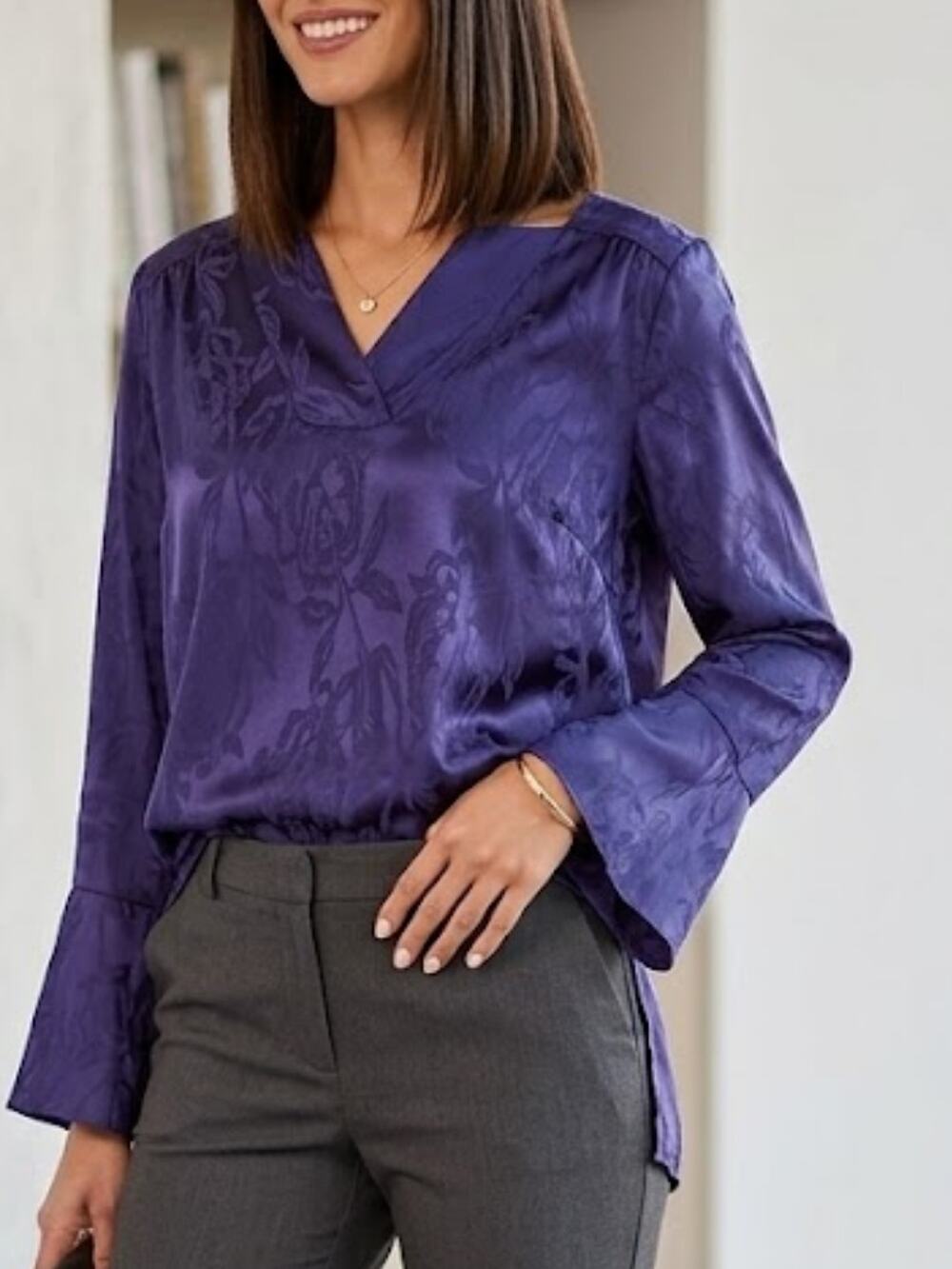 New York & Company White Dolman Sleeve Sweater – Size Large, EUC!